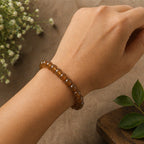 "Premium natural Andesine Stone Bracelet with polished stone beads, crafted for elegance, beauty, and positive energy."