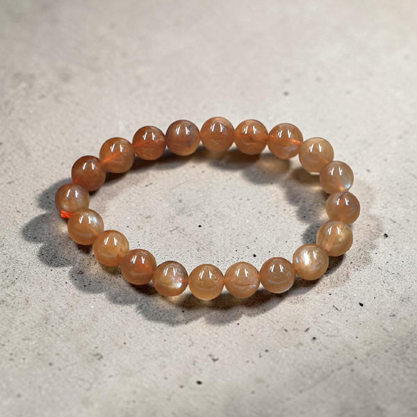 "Premium natural Andesine Stone Bracelet with polished stone beads, crafted for elegance, beauty, and positive energy."