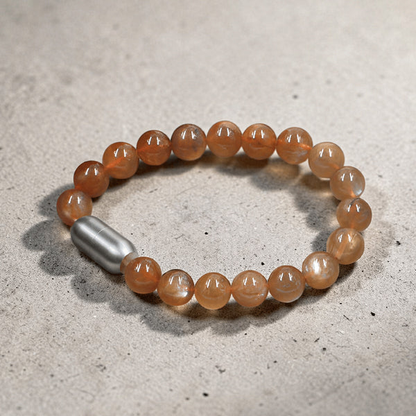 "Premium natural Andesine Stone Bracelet with polished stone beads, crafted for elegance, beauty, and positive energy."
