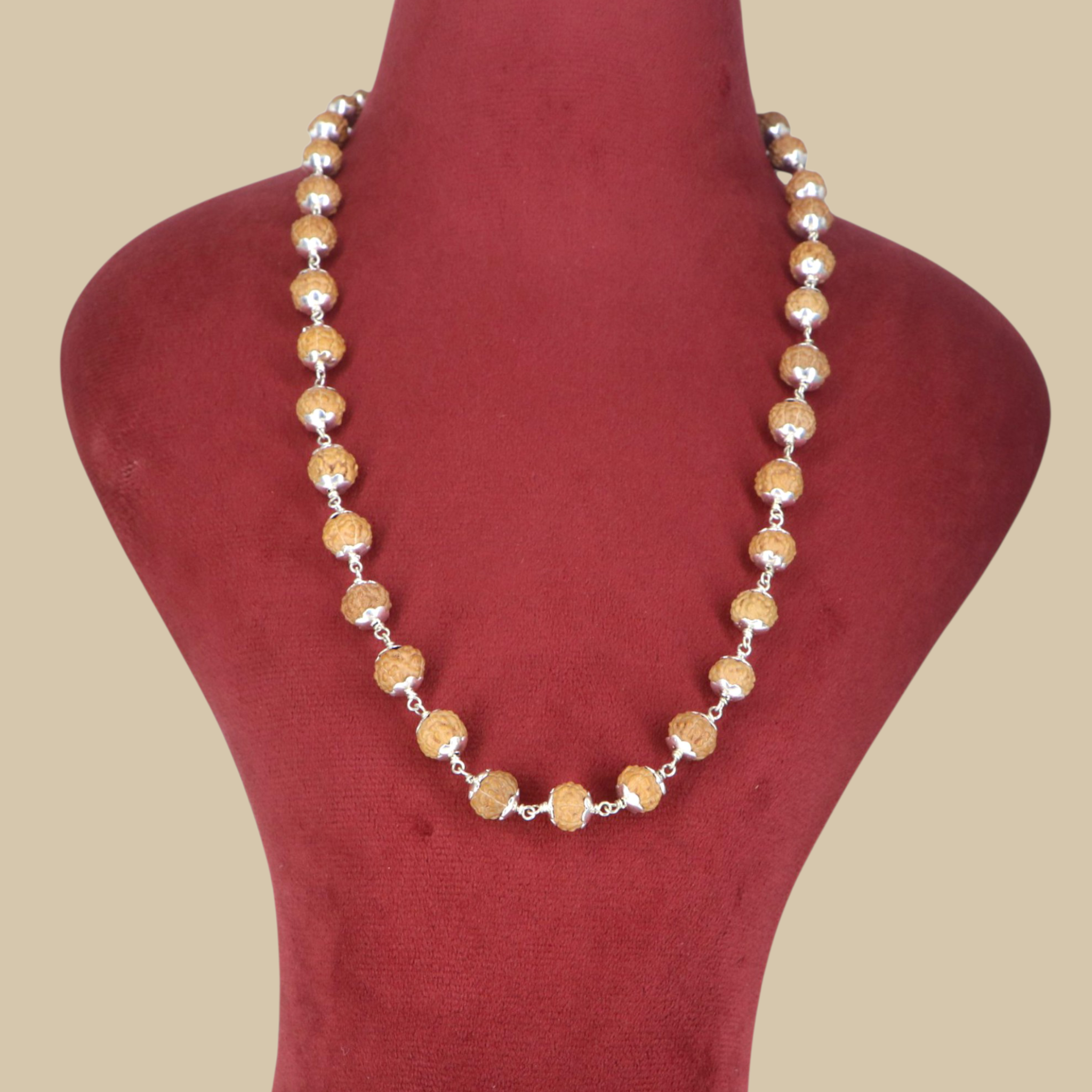 7 Mukhi Rudraksha Mala - German Silver