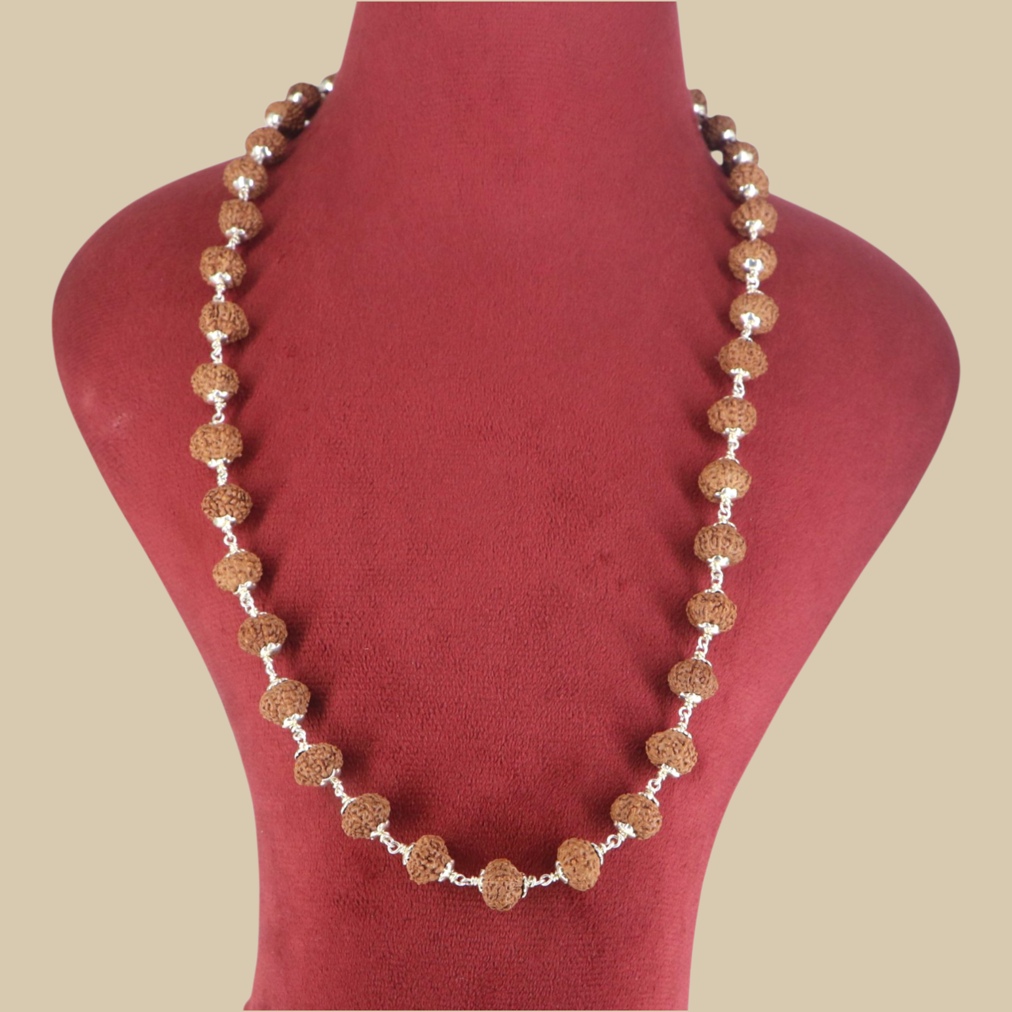 10 Mukhi Rudraksha Mala - German Silver