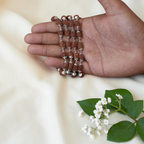 2 Mukhi Rudraksha Mala - Silver