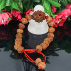 "Premium 10 Mukhi Rudraksha Bracelet with original Nepali and Indonesian Rudraksha beads, crafted for spiritual significance and traditional elegance."