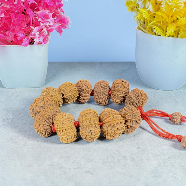 "Premium original 11 Mukhi Nepali Rudraksha Bracelet crafted with authentic Rudraksha beads, valued for spiritual significance and traditional elegance."
