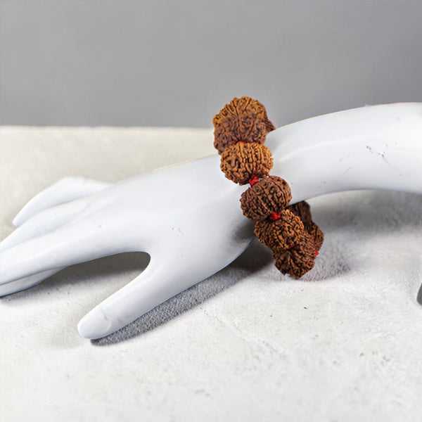 "Premium original 11 Mukhi Nepali Rudraksha Bracelet crafted with authentic Rudraksha beads, valued for spiritual significance and traditional elegance."