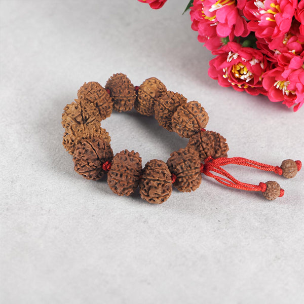 "Premium original 11 Mukhi Nepali Rudraksha Bracelet crafted with authentic Rudraksha beads, valued for spiritual significance and traditional elegance."