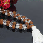 Sphatik  &  Rudraksha Combo Mala