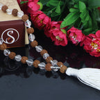 Sphatik  &  Rudraksha Combo Mala