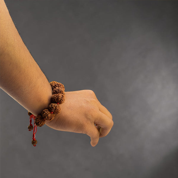 "Premium original 12 Mukhi Nepali Rudraksha Bracelet crafted with authentic Rudraksha beads, valued for spiritual significance and traditional elegance."