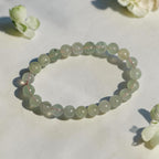"Premium natural Prehnite Stone Bracelet with polished gemstone beads, crafted for elegance, beauty, and positive energy."
