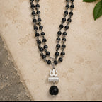 54+1 Beads Karungali Mala with German Silver Capping