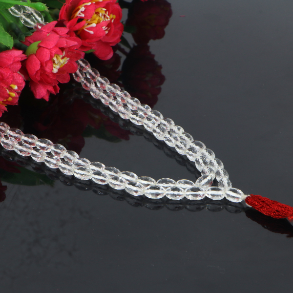 Sphatik Mala Diamond Cut