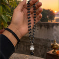 54+1 Beads Karungali Mala with German Silver Capping