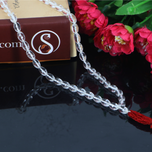 Sphatik Mala Diamond Cut