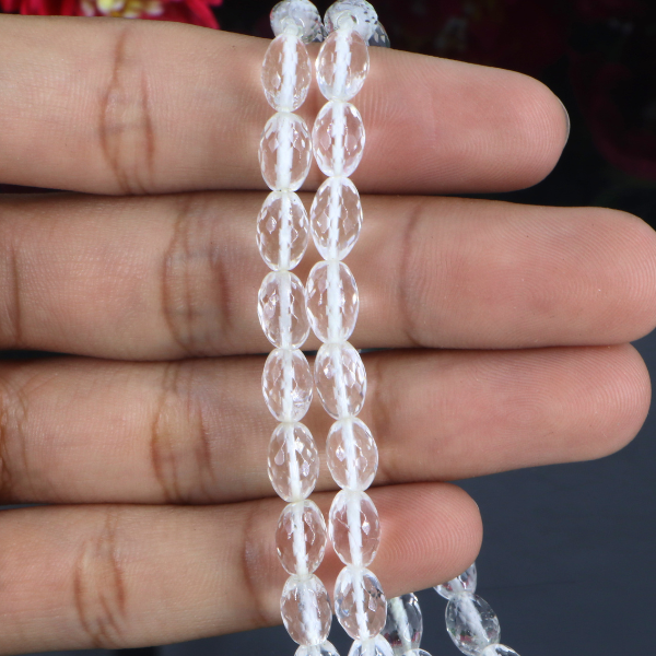 Sphatik Mala Diamond Cut