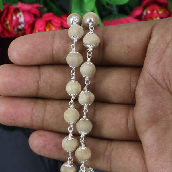 "Premium Tulsi Mala made with sacred Tulsi beads for devotion, spirituality, and traditional elegance."