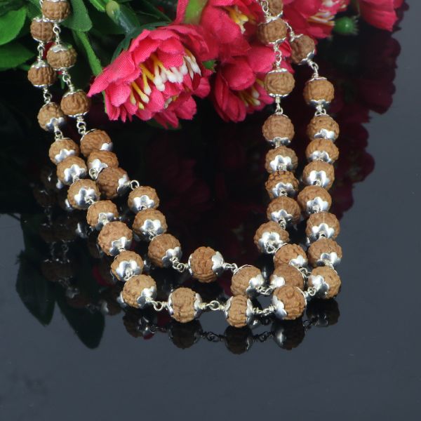 7 Mukhi Rudraksha Mala - German Silver