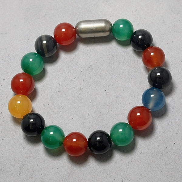 "Premium Multi Agate Bracelet with polished natural Agate gemstone beads, crafted for elegance, beauty, and positive energy."