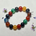 "Premium Multi Agate Bracelet with polished natural Agate gemstone beads, crafted for elegance, beauty, and positive energy."
