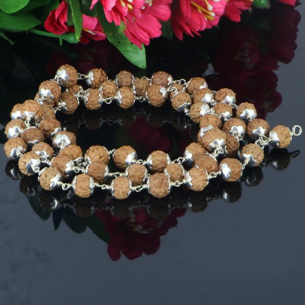 7 Mukhi Rudraksha Mala - German Silver