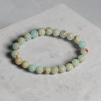 "Premium natural Caribbean Calcite Stone Bracelet with polished gemstone beads, crafted for elegance, beauty, and positive energy."