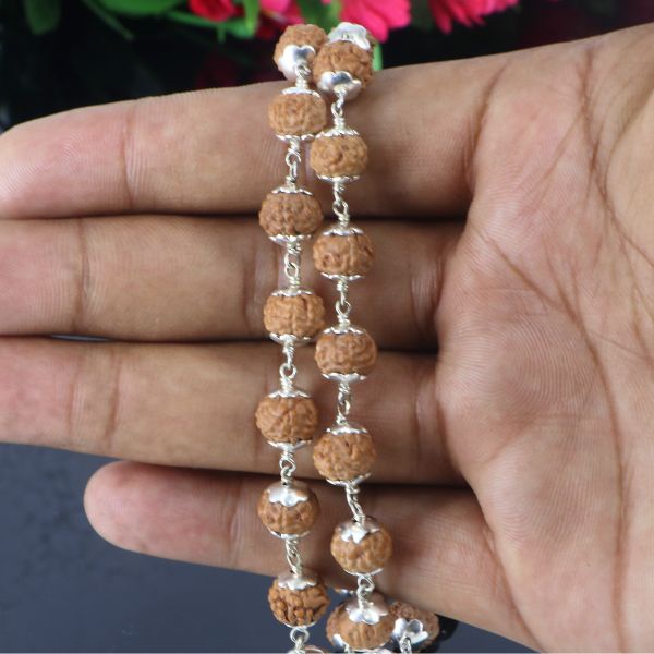 7 Mukhi Rudraksha Mala - German Silver