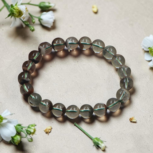 "Premium natural Phantom Quartz Stone Bracelet with polished gemstone beads, crafted for elegance, beauty, and positive energy."