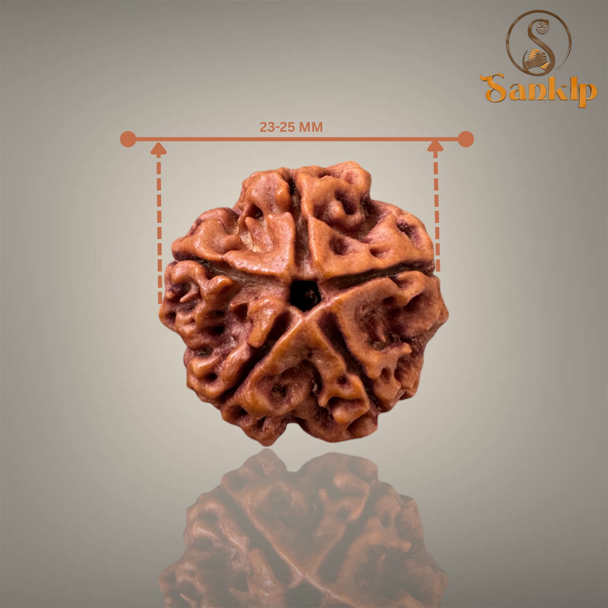 "Premium original 5 Mukhi Rudraksha bead crafted for spirituality, traditional significance, and elegant sacred wear."