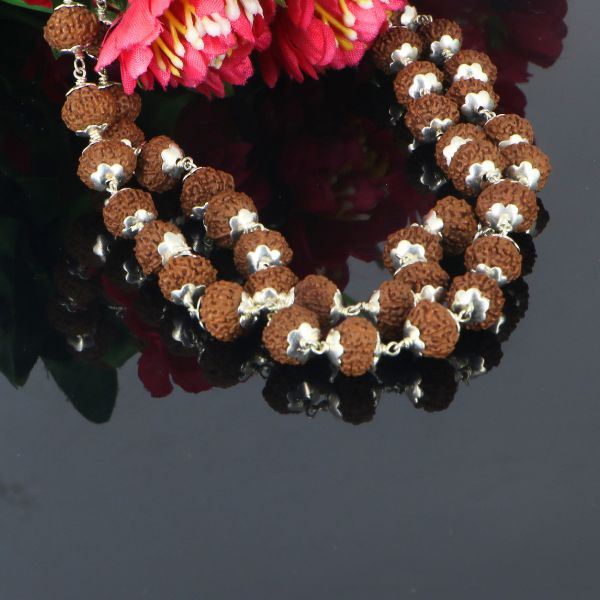 10 Mukhi Rudraksha Mala - German Silver