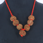 "Premium Shani Sade Sati Kavach with seven original 7 Mukhi Rudraksha beads, crafted with spiritual significance and traditional elegance."