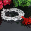 "Premium Sphatik Mala with polished crystal beads, crafted for elegance, clarity, and spiritual significance."