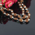 2 Mukhi Rudraksha Mala - German Silver