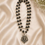 54+1 Beads Karungali Mala with German Silver Capping