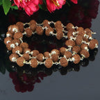 9 Mukhi Rudraksha Mala - German Silver