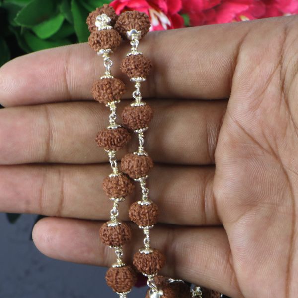 10 Mukhi Rudraksha Mala - German Silver