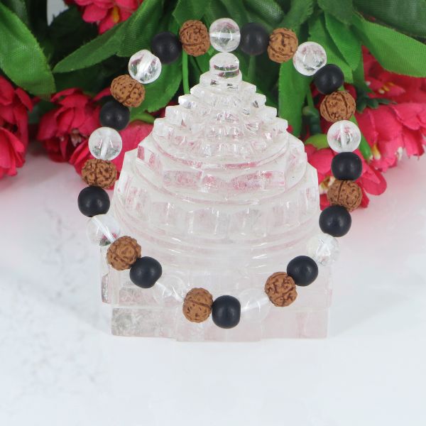 Karugli ,Rudraksha & Sphatik  Bracelet