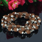 2 Mukhi Rudraksha Mala - German Silver