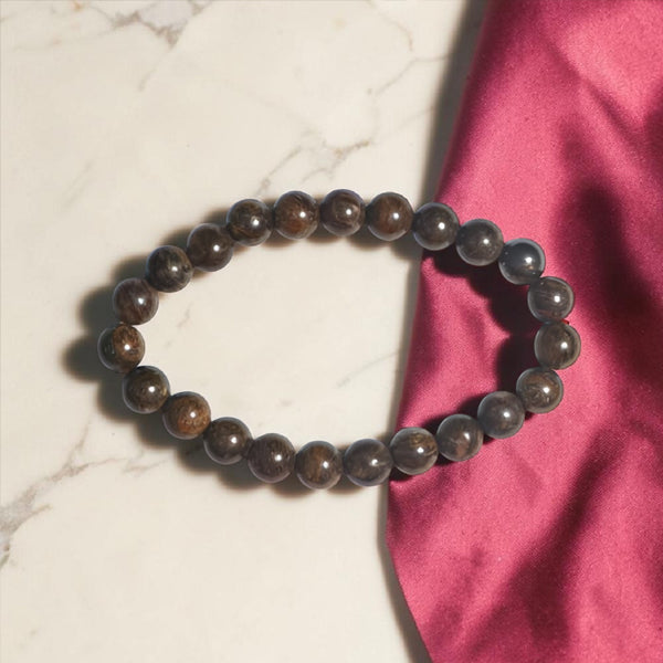 "Premium natural Bronzite Stone Bracelet with polished gemstone beads, crafted for elegance, beauty, and positive energy."