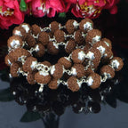 8 Mukhi Rudraksha Mala - Silver