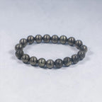 "Pyrite Stone Bracelet featuring natural Pyrite beads with a stylish design, associated with confidence, prosperity, and positive energy."