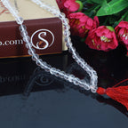 "Premium Sphatik Mala with polished crystal beads, crafted for elegance, clarity, and spiritual significance."