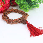 "Premium original 3 Mukhi Rudraksha Mala with 3 Mukhi Meru, crafted with authentic Rudraksha beads for spiritual significance and traditional elegance."