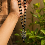 54+1 Beads Karungali Mala with German Silver Capping