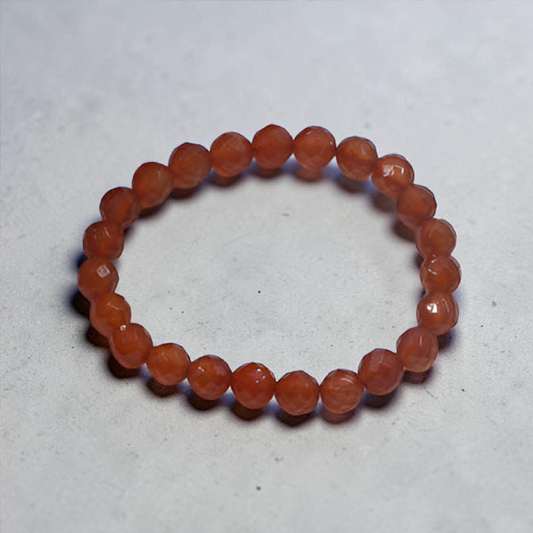 "Premium natural Carnelian Stone Bracelet with polished gemstone beads, crafted for elegance, beauty, and positive energy."