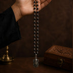 54+1 Beads Karungali Mala with German Silver Capping