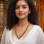 5 Mukhi Rudraksha Mala - German Silver