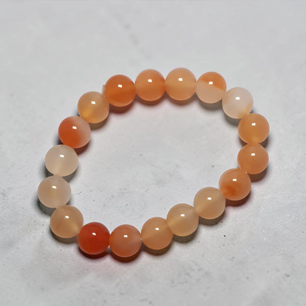 "Premium natural Carnelian Stone Bracelet with polished gemstone beads, crafted for elegance, beauty, and positive energy."