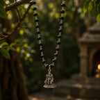 54+1 Beads Karungali Mala with German Silver Capping