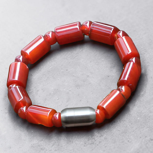 "Premium natural Carnelian Stone Bracelet with polished gemstone beads, crafted for elegance, beauty, and positive energy."