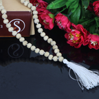 "Premium Tulsi Mala made with sacred Tulsi beads for devotion, spirituality, and traditional elegance."